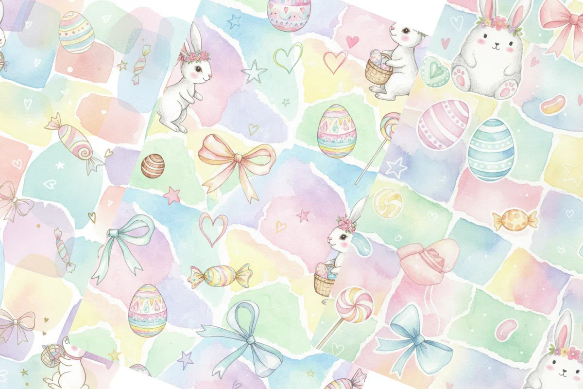 Pastel Easter Junk Journal Papers - CraftNest - Digital Crafting and Art