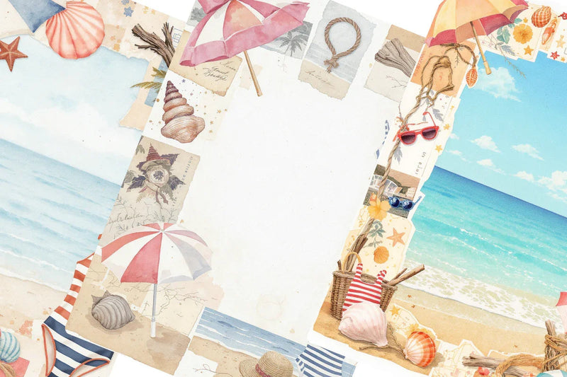 Seaside Holiday Junk Journal Papers - CraftNest - Digital Crafting and Art
