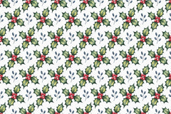 Christmas Holly Seamless Papers - CraftNest - Digital Crafting and Art