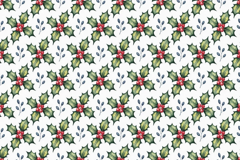 Christmas Holly Seamless Papers - CraftNest - Digital Crafting and Art