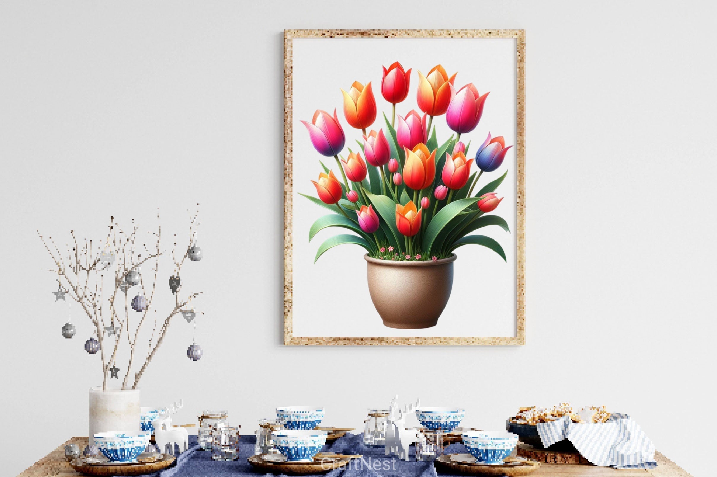 Vase Of Flowers Clipart Bundle 2