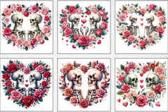 Valentine's Day Skull Heart Clipart Bundle - CraftNest - Digital Crafting and Art