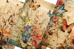 Vintage Butterflies Junk Journal Papers - CraftNest - Digital Crafting and Art