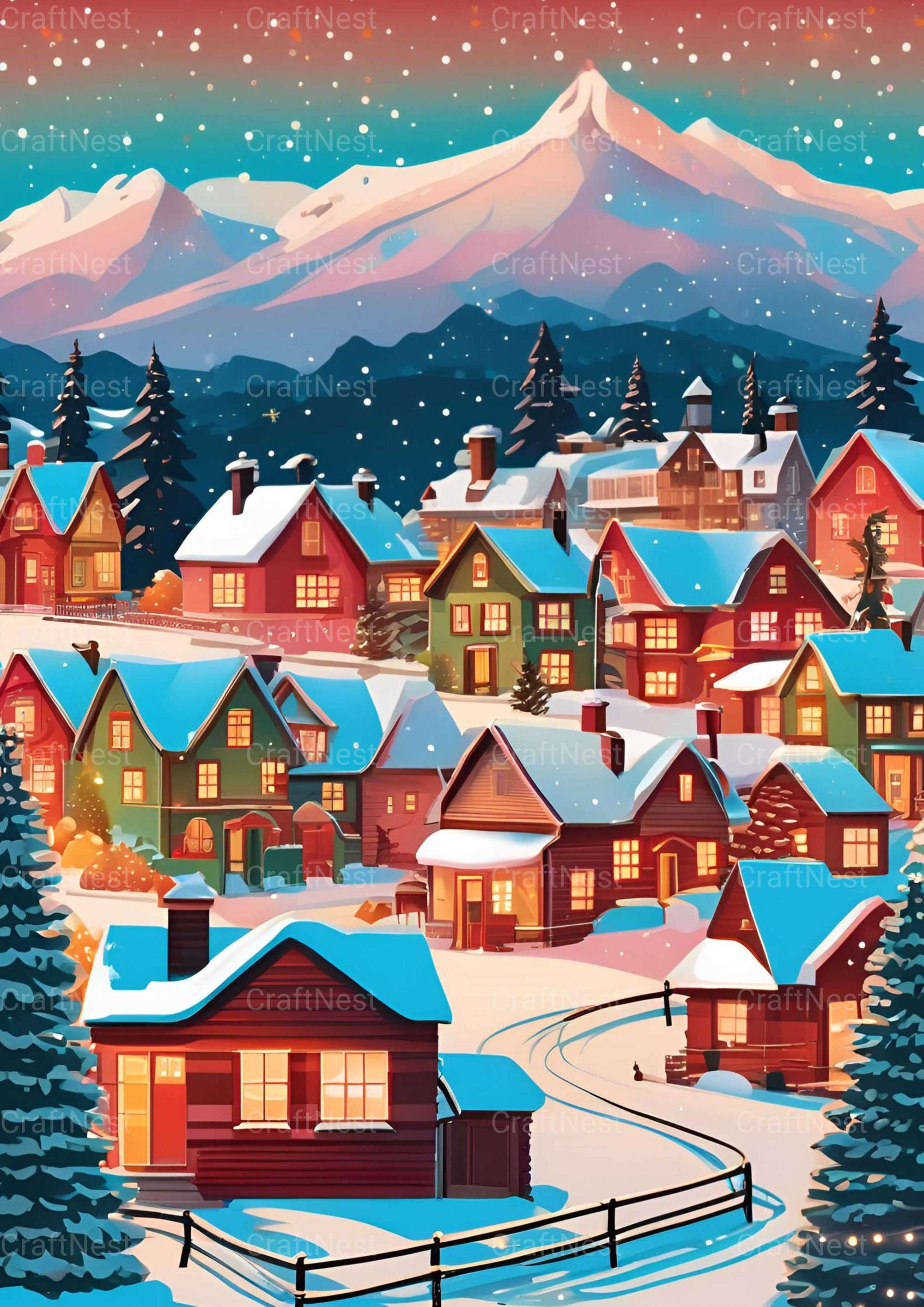 Christmas Homes Textures - CraftNest - Digital Crafting and Art