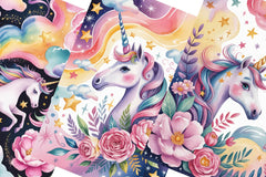Dreamscape Unicorns Junk Journal Papers - CraftNest - Digital Crafting and Art
