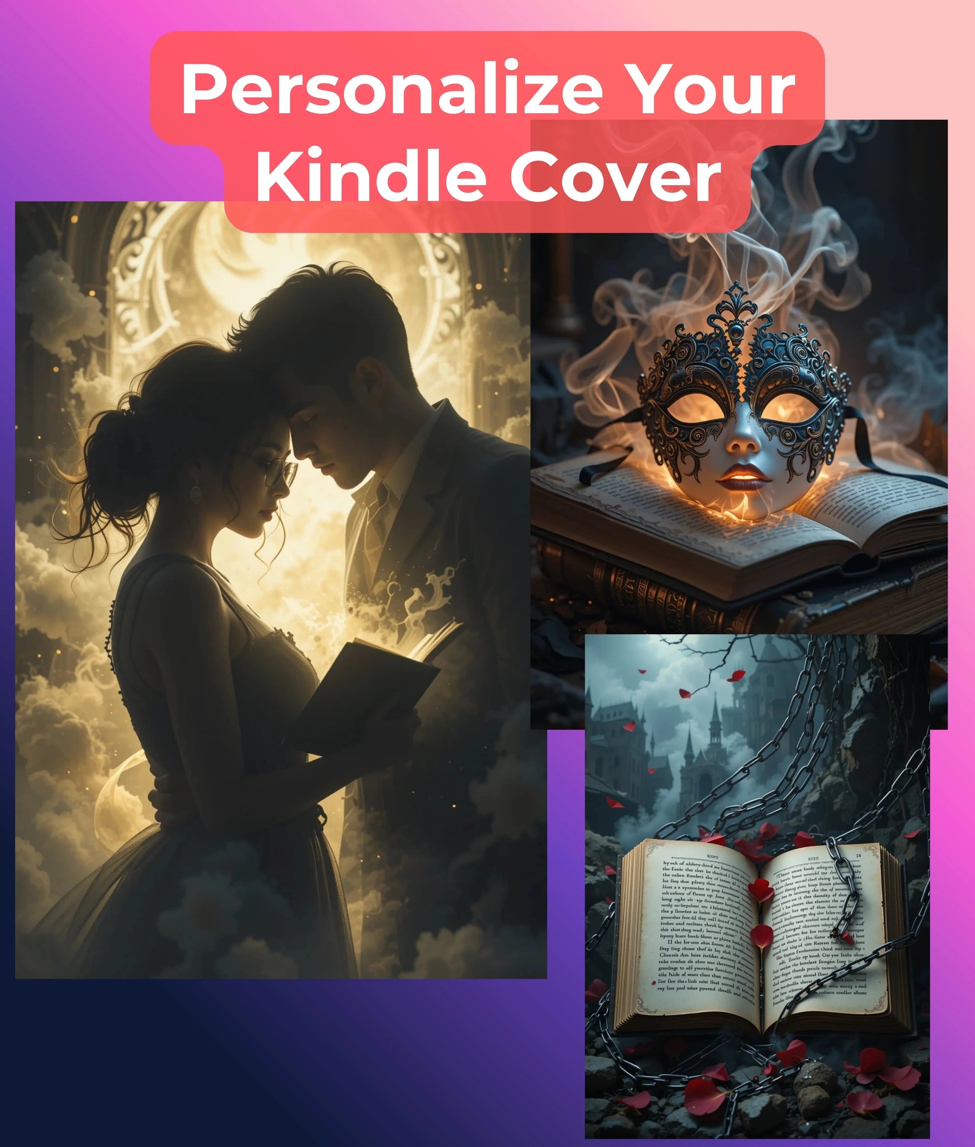 Dark Romance Kindle Case Inserts Clipart Bundle - CraftNest - Digital Crafting and Art