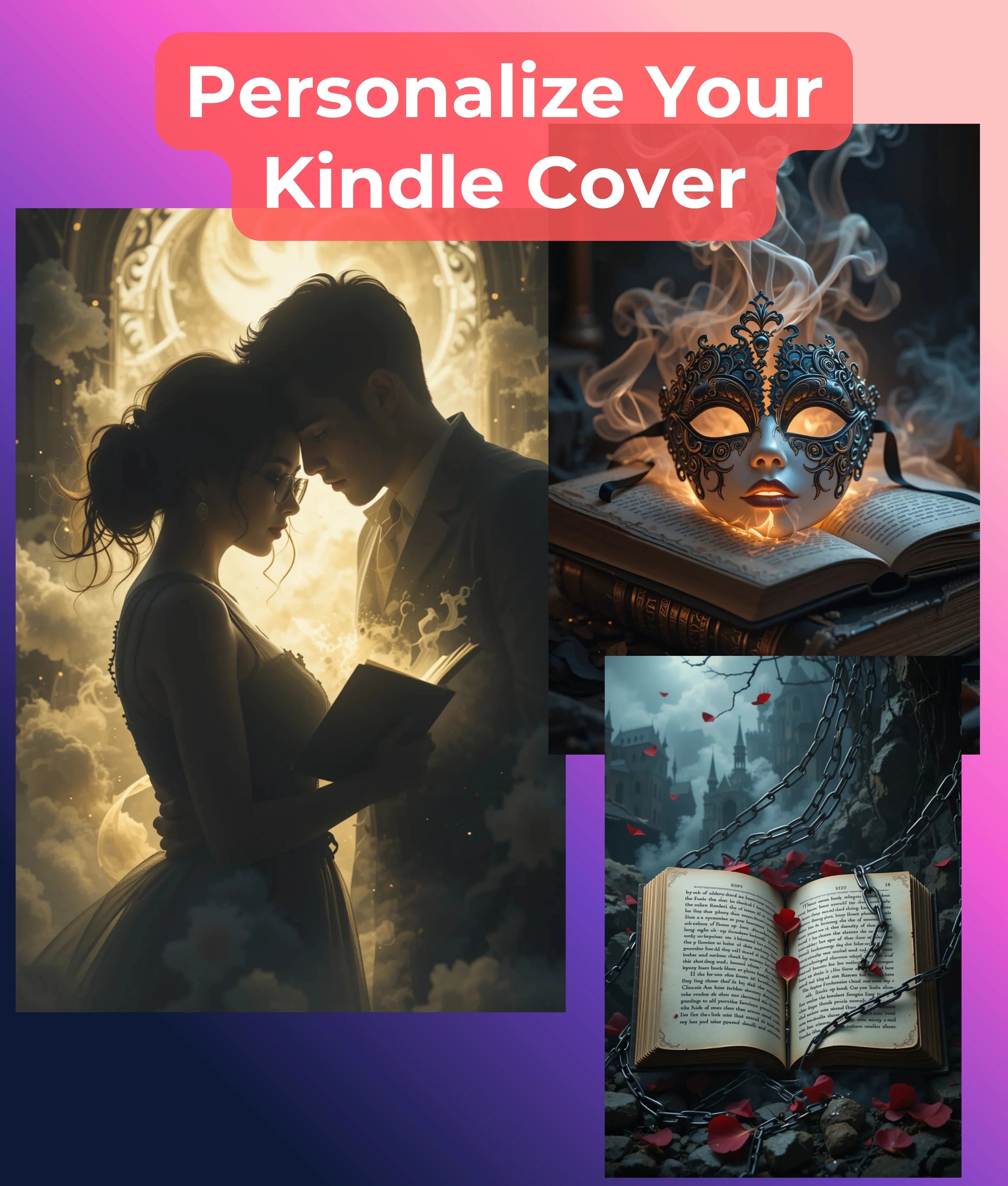 Dark Romance Kindle Case Inserts Clipart Bundle - CraftNest - Digital Crafting and Art