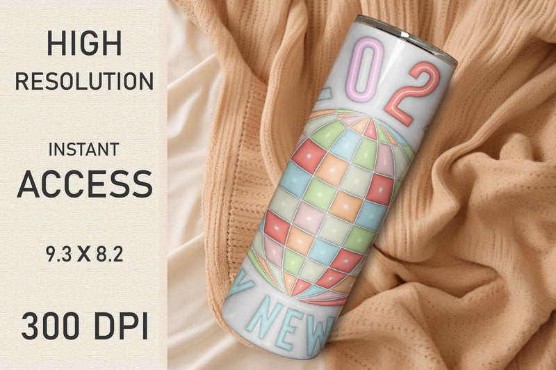 3D Inflated New Year Tumbler Bundle 3 - CraftNest - Digital Crafting and Art