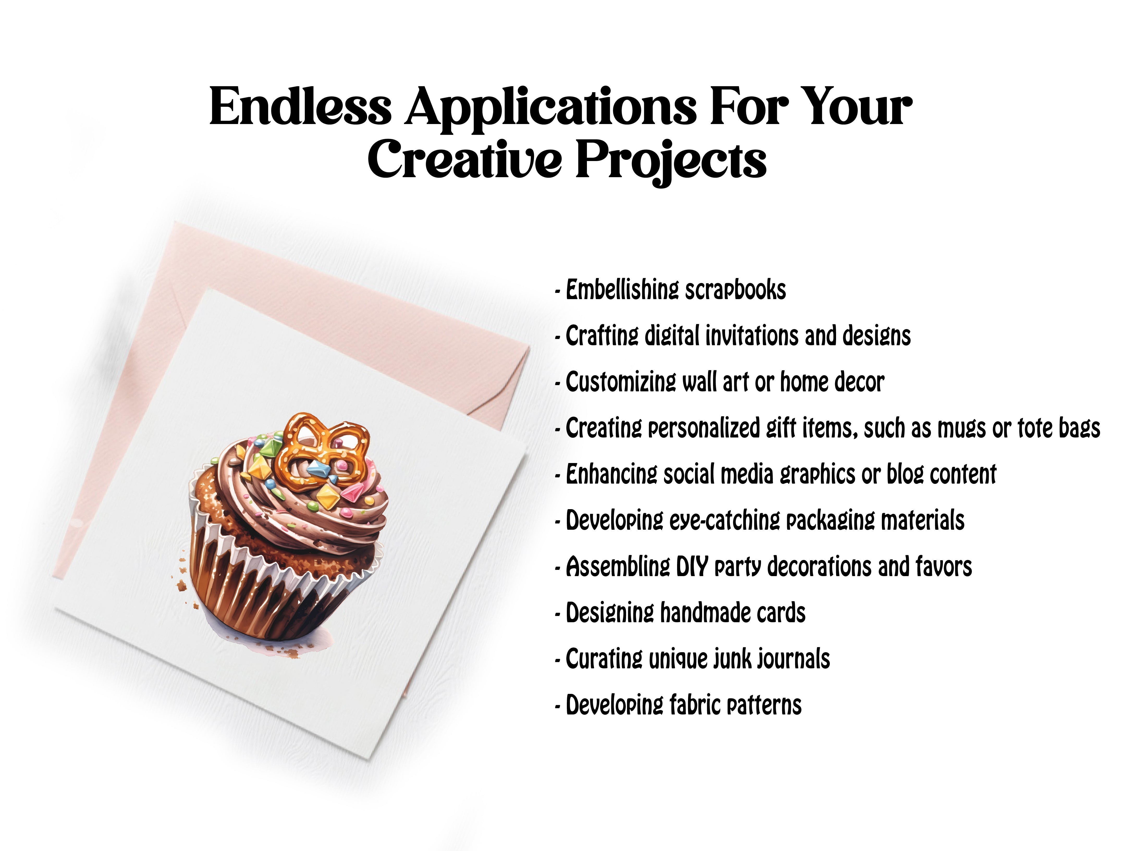 Chocolate Cupcakes Clipart - CraftNest