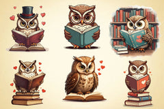 Valentine Owl Book Clipart Bundle - CraftNest - Digital Crafting and Art