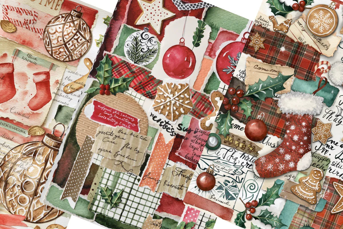 Vintage Christmas Junk Journal Papers - CraftNest - Digital Crafting and Art