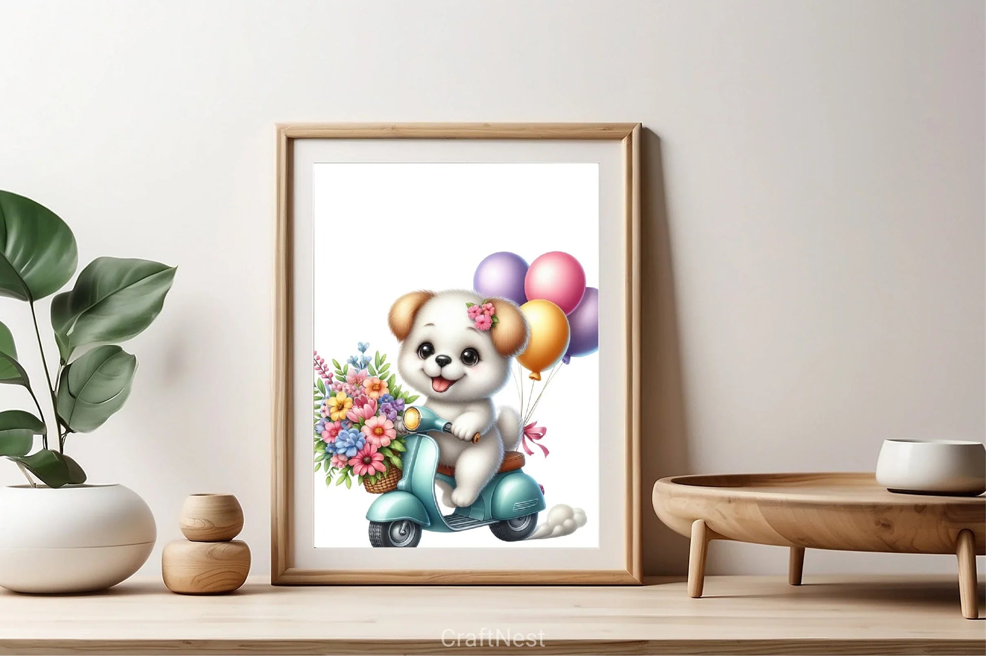 Cute Dog Scooter Clipart Bundle - CraftNest - Digital Crafting and Art