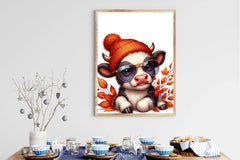 Autumn Baby Cow Clipart Bundle - CraftNest - Digital Crafting and Art