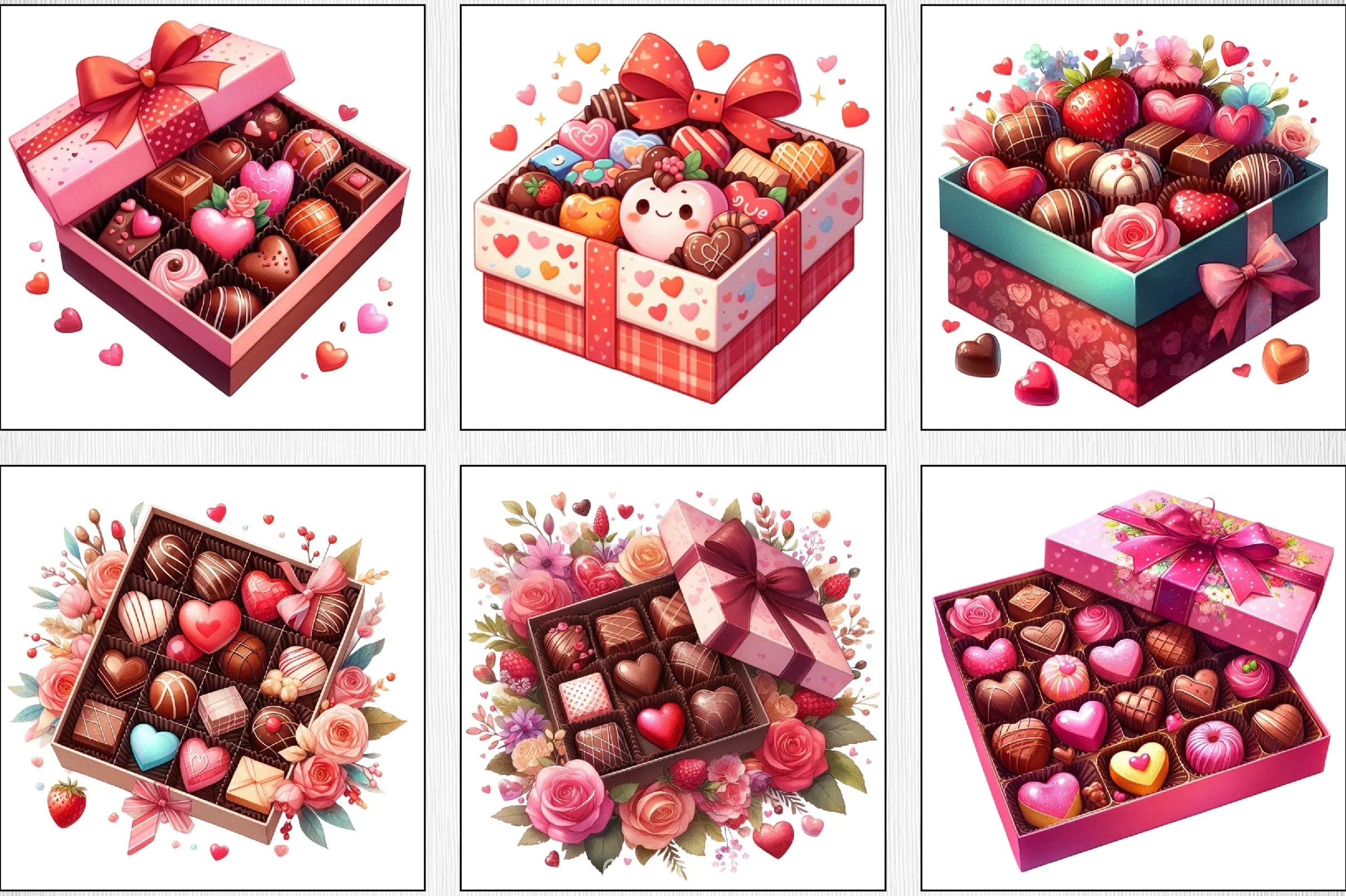 Valentine Chocolates Clipart Bundle - CraftNest - Digital Crafting and Art
