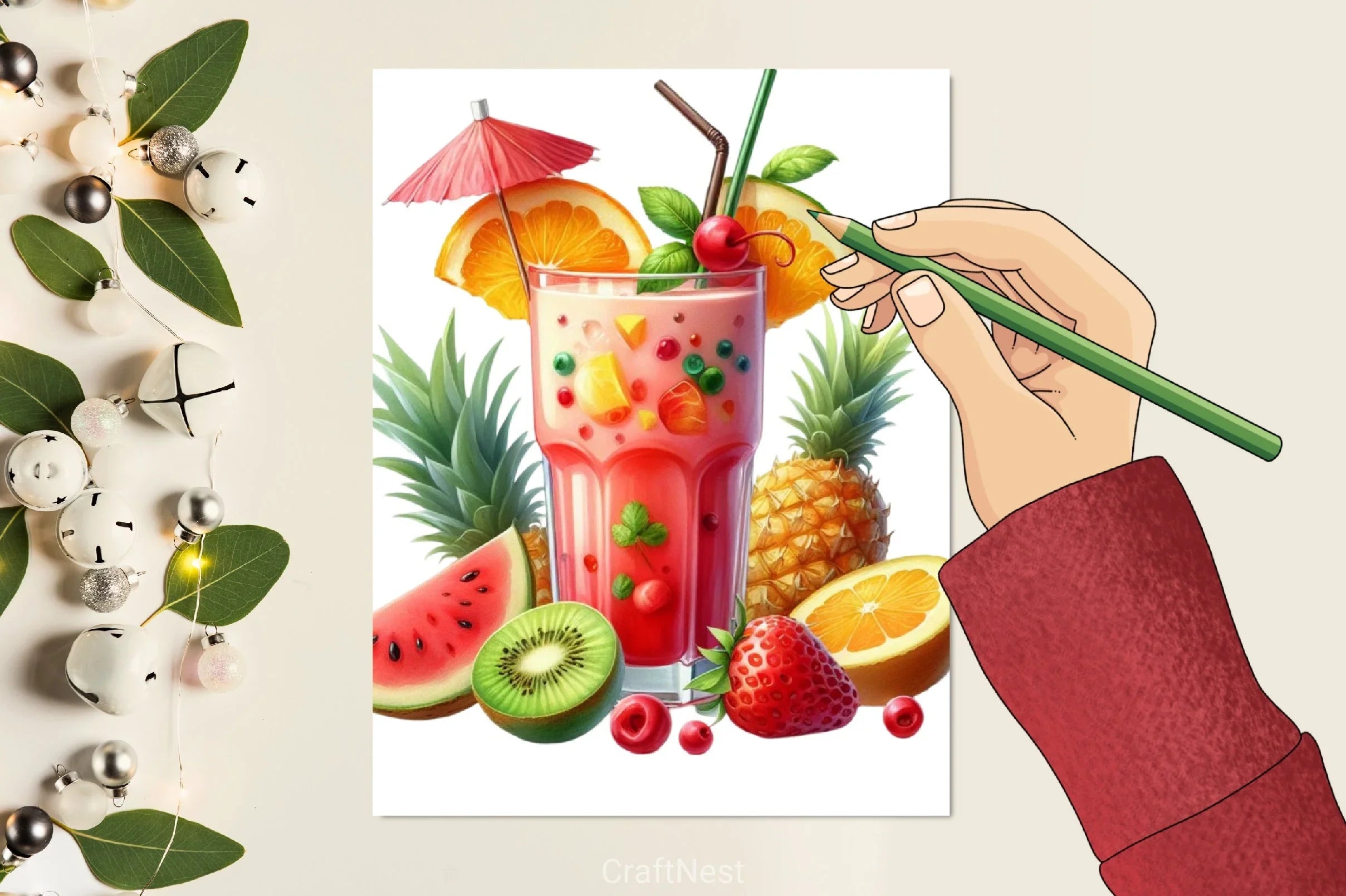 Cocktail Summer Clipart Bundle - CraftNest - Digital Crafting and Art