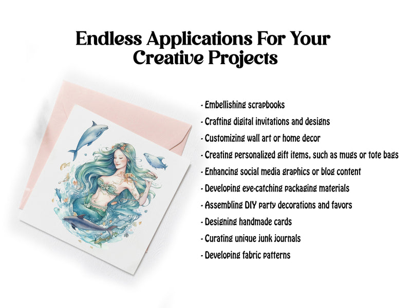 Realistic Mermaid Clipart - CraftNest
