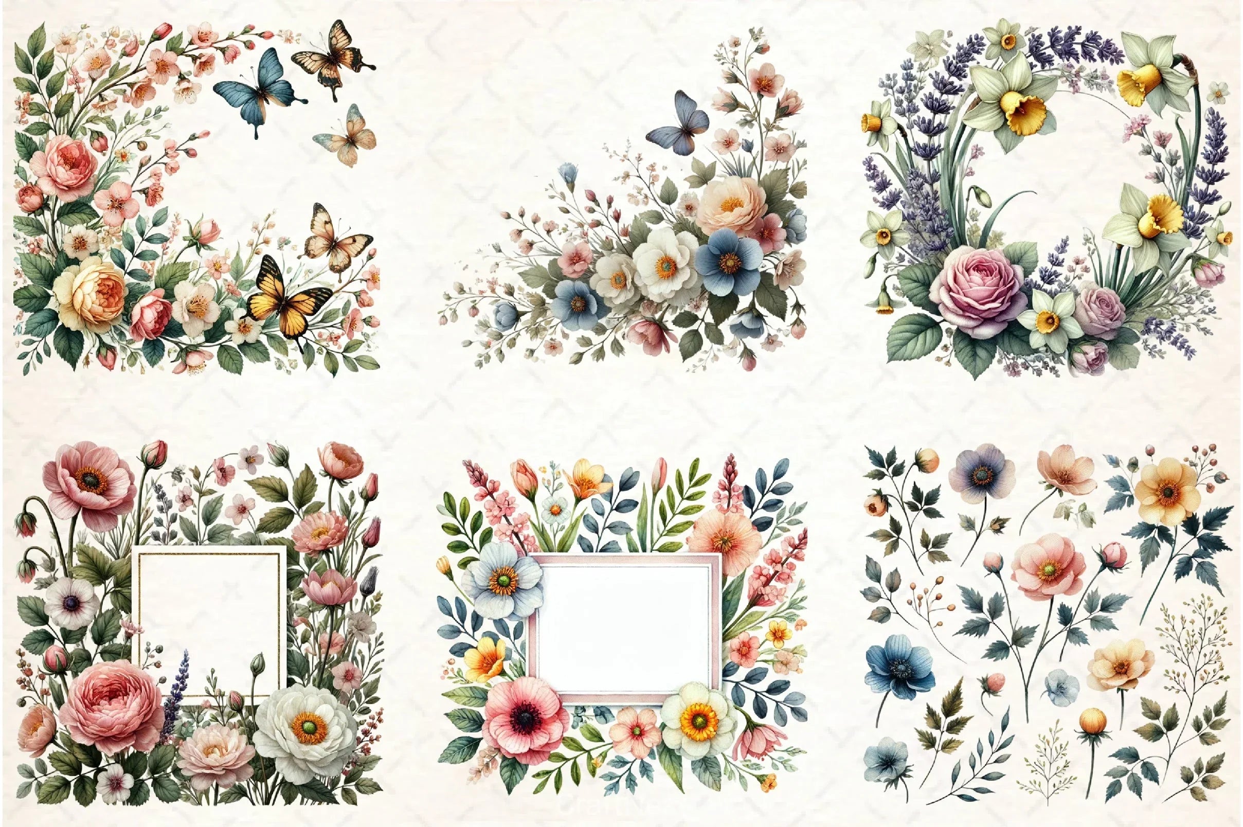 Spring Flower Clipart Bundle 8 - CraftNest - Digital Crafting and Art