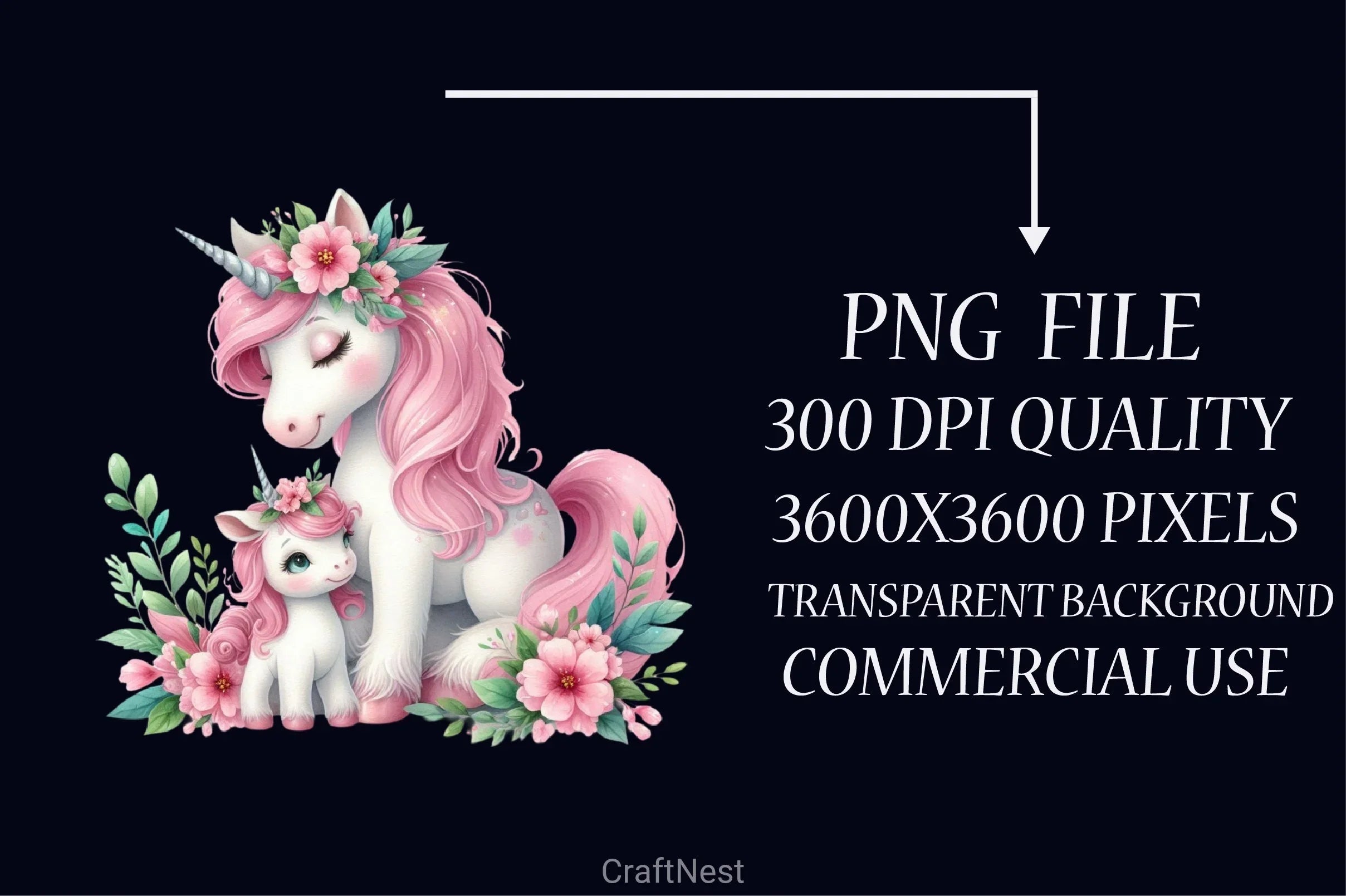 Mother's Day Unicorn Clipart Bundle - CraftNest - Digital Crafting and Art