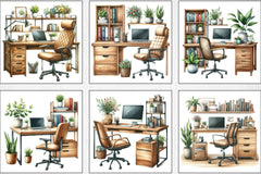 Desk Computer Clipart Bundle - CraftNest - Digital Crafting and Art