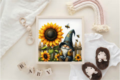Sunflower Gnomes Clipart Bundle 2 - CraftNest - Digital Crafting and Art