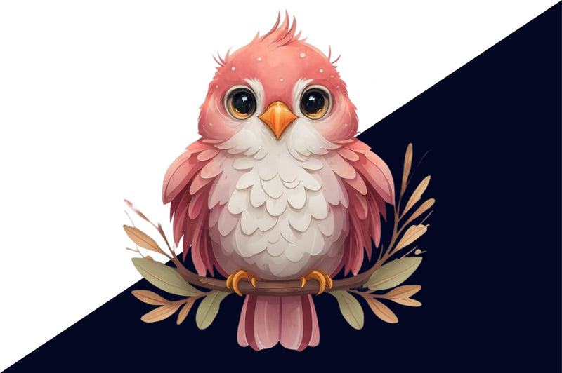 Pink Bird Christmas Animal Clipart Bundle - CraftNest - Digital Crafting and Art