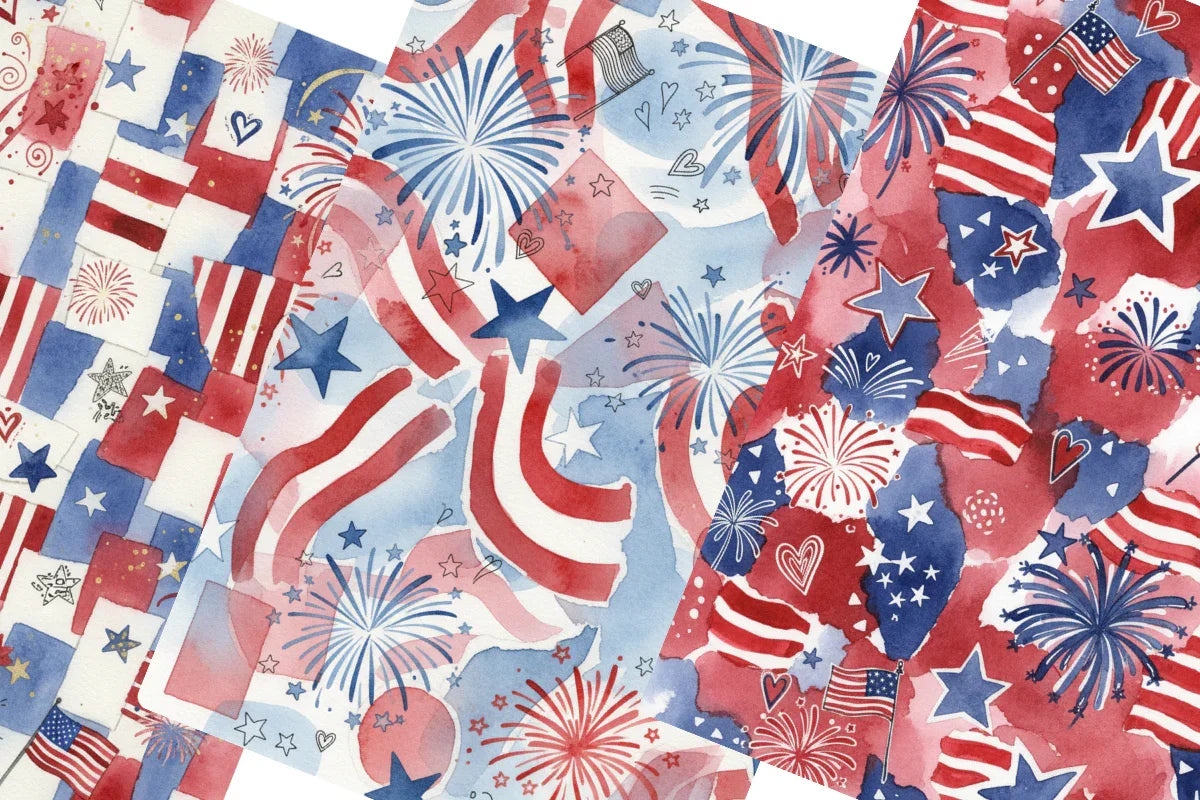 4th of July Junk Journal Papers - CraftNest - Digital Crafting and Art
