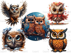 Cute Owls Clipart - CraftNest