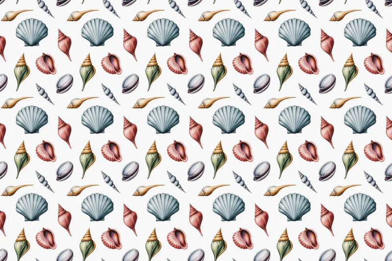 Ocean Seashells Seamless Papers - CraftNest - Digital Crafting and Art