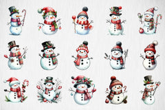 Christmas Snowman Clipart Bundle 9 - CraftNest - Digital Crafting and Art