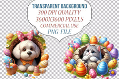 Easter Animal Hole Clipart Bundle - CraftNest - Digital Crafting and Art