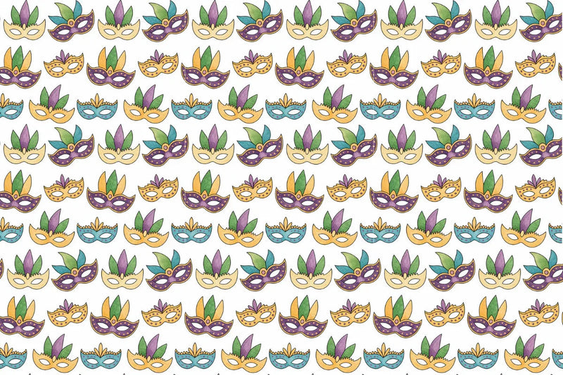Mardi Gras Masks Seamless Papers - CraftNest - Digital Crafting and Art