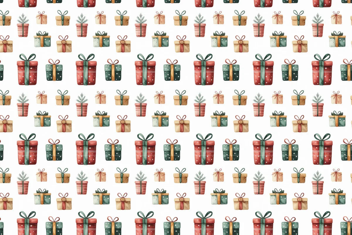 Christmas Presents Cute Seamless Papers - CraftNest - Digital Crafting and Art