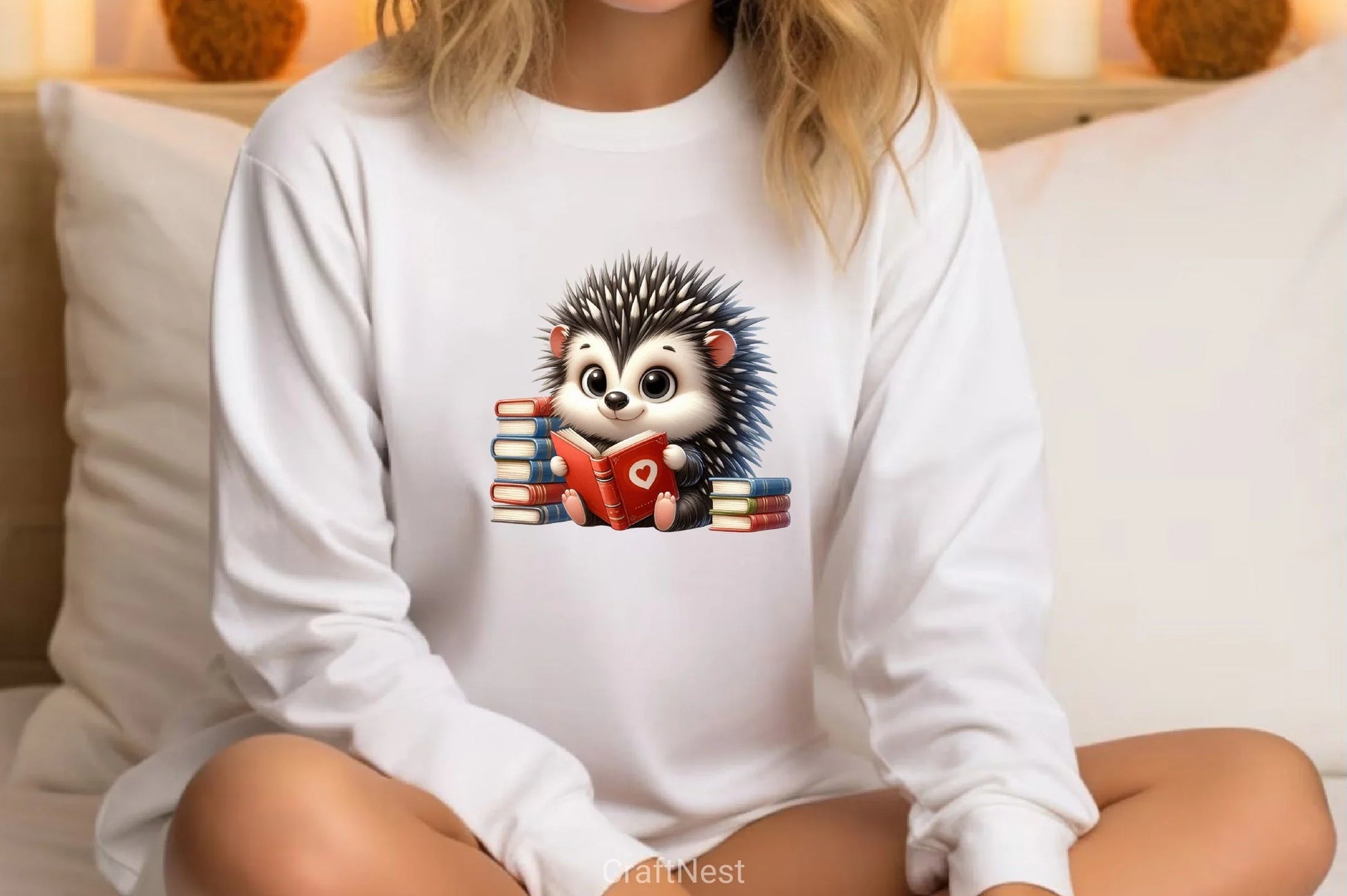 Cute Hedgehog Reading Clipart Bundle - CraftNest - Digital Crafting and Art