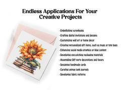 Sunflower Books Clipart - CraftNest