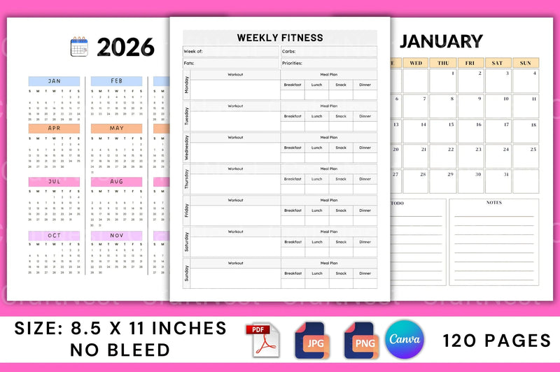 Weekly Fitness Guide - CraftNest - Digital Crafting and Art