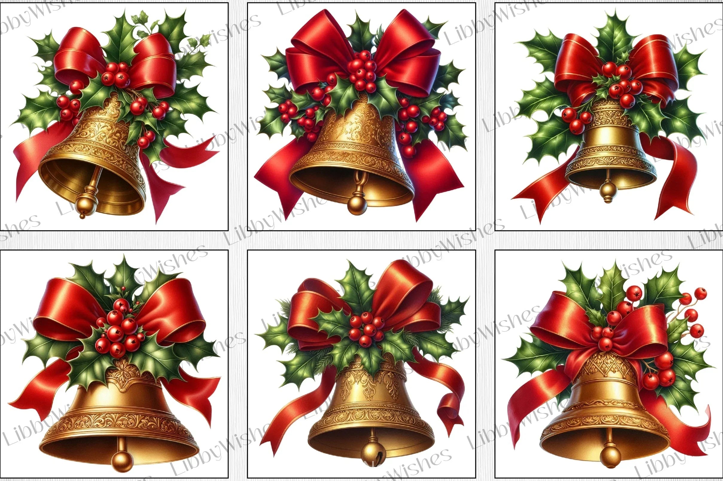 Christmas Bells Clipart Bundle - CraftNest - Digital Crafting and Art