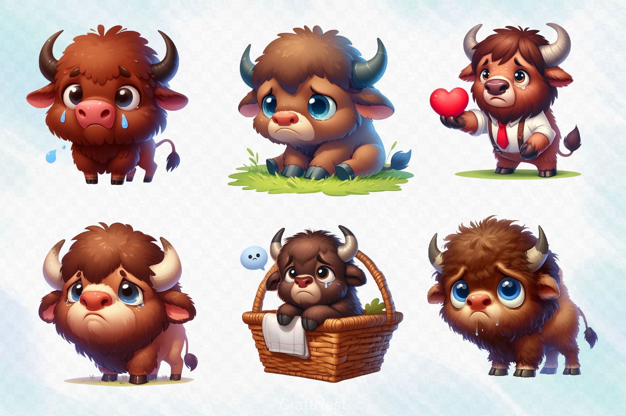 American Bison Clipart Bundle