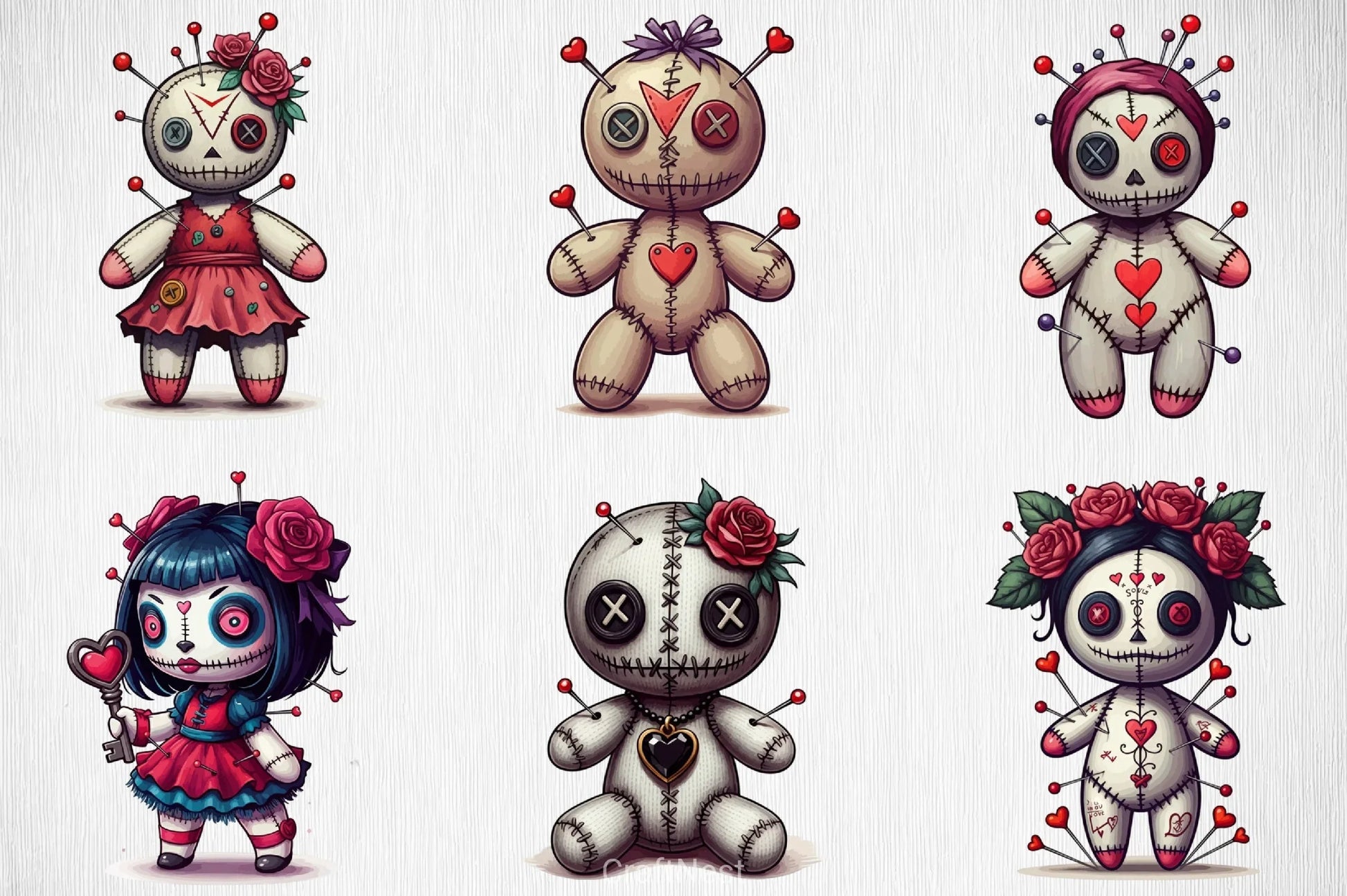 Gothic Voodoo Doll Clipart Bundle - CraftNest - Digital Crafting and Art