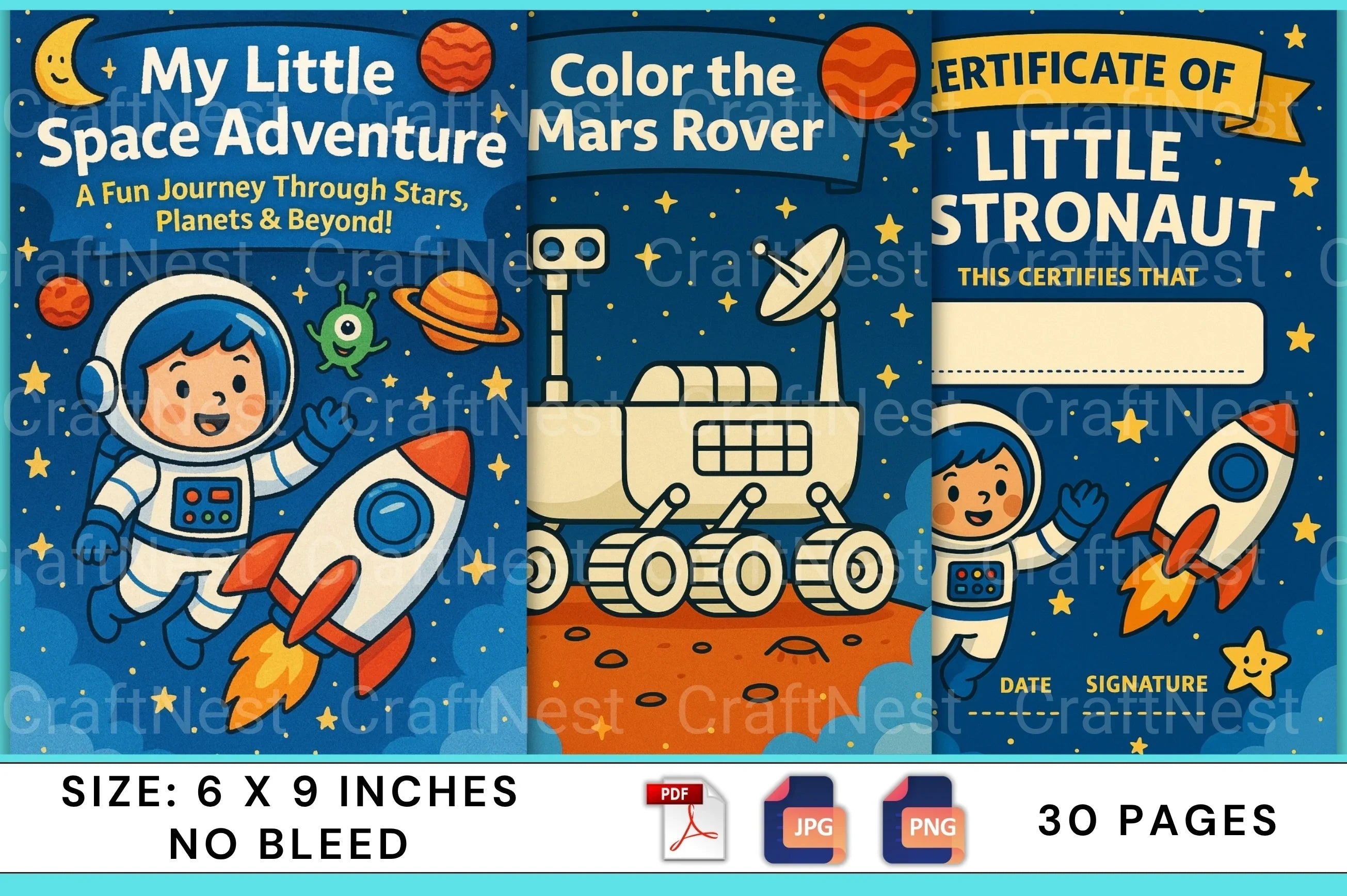 My Little Space Adventure for Kids - CraftNest - Digital Crafting and Art