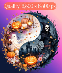 Yin Yang Halloween Clipart Bundle - CraftNest - Digital Crafting and Art