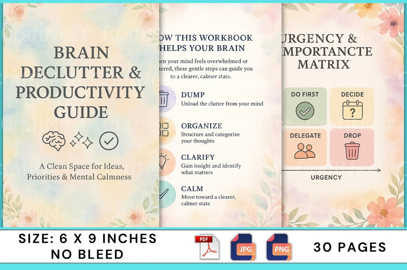 Brain Declutter: Ultimate Productivity Guide - CraftNest - Digital Crafting and Art