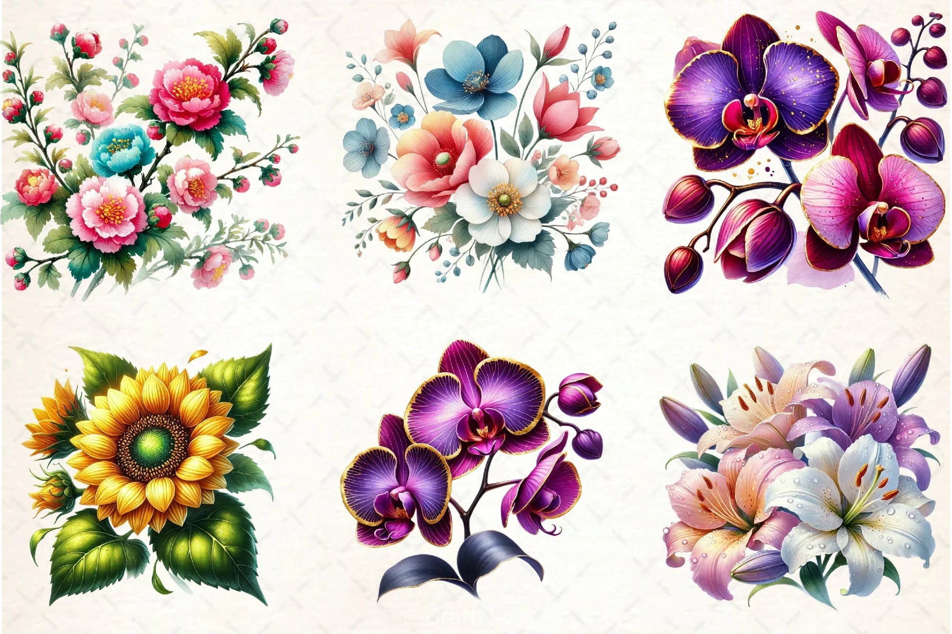 Spring Flower Clipart Bundle 2 - CraftNest - Digital Crafting and Art