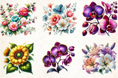 Spring Flower Clipart Bundle 2 - CraftNest - Digital Crafting and Art
