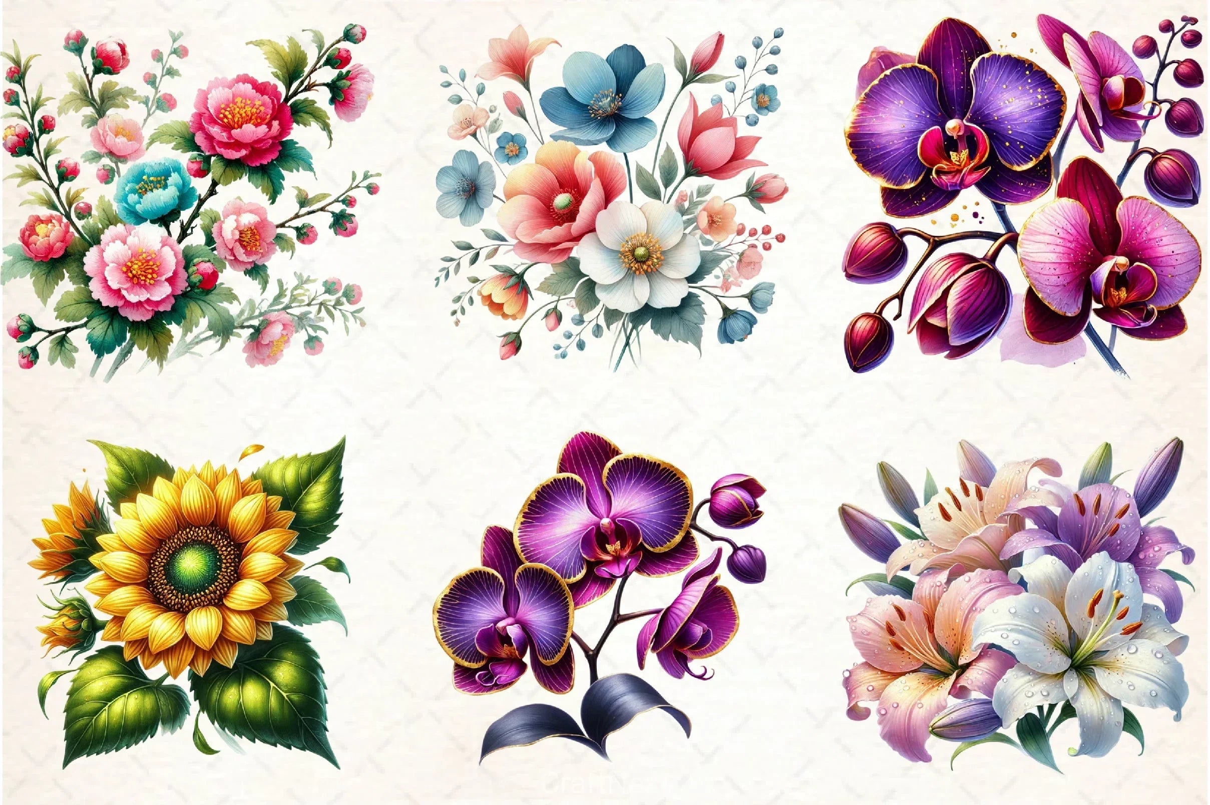Spring Flower Clipart Bundle 2 - CraftNest - Digital Crafting and Art