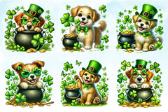 St Patrick's Day Dog Clipart Bundle - CraftNest - Digital Crafting and Art