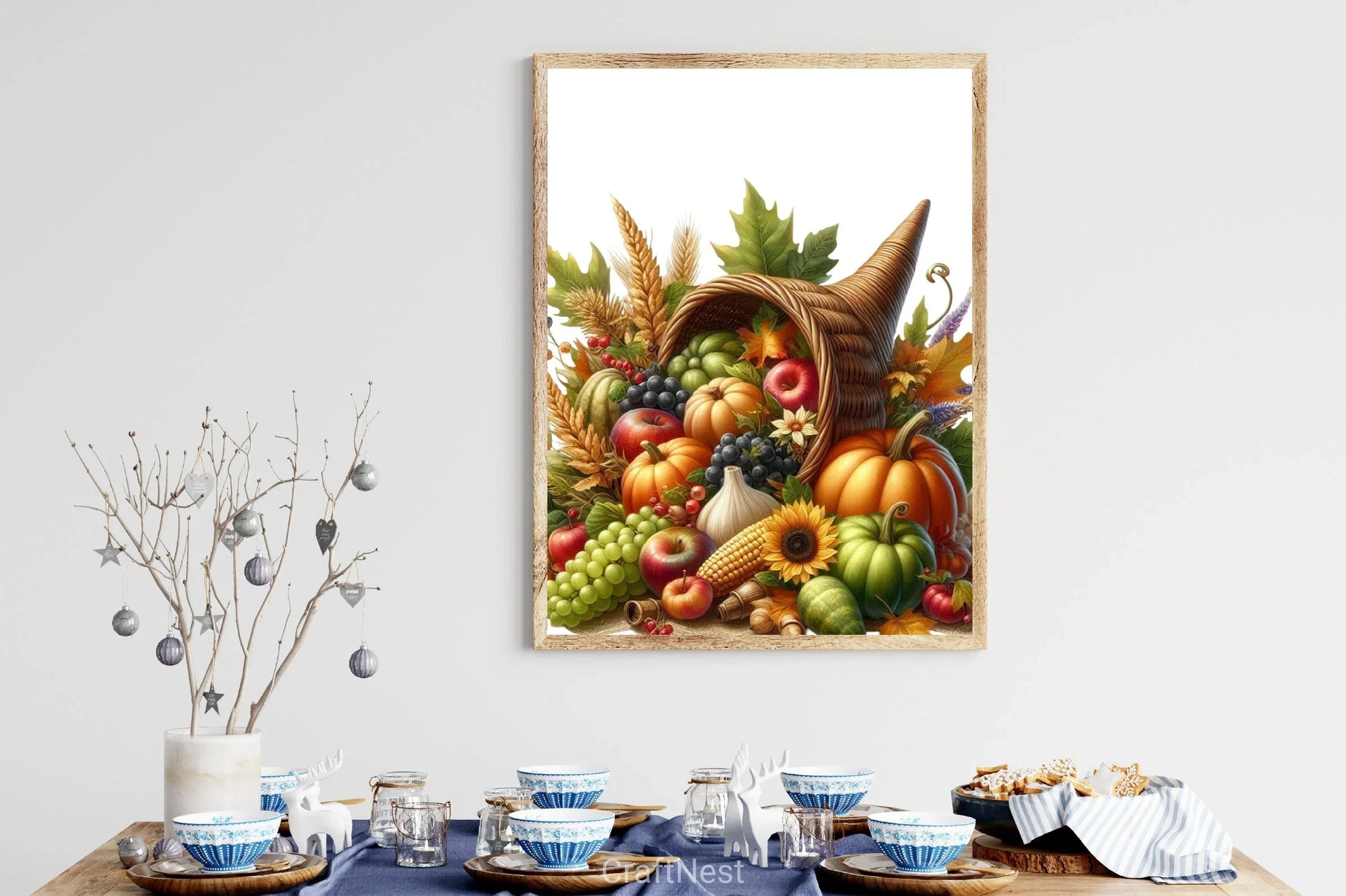 Autumn Harvest Basket Clipart Bundle - CraftNest - Digital Crafting and Art