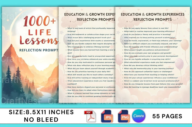Life Lessons Reflection Prompts for Personal Growth - CraftNest - Digital Crafting and Art