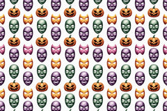 Halloween Masks Seamless Papers - CraftNest - Digital Crafting and Art
