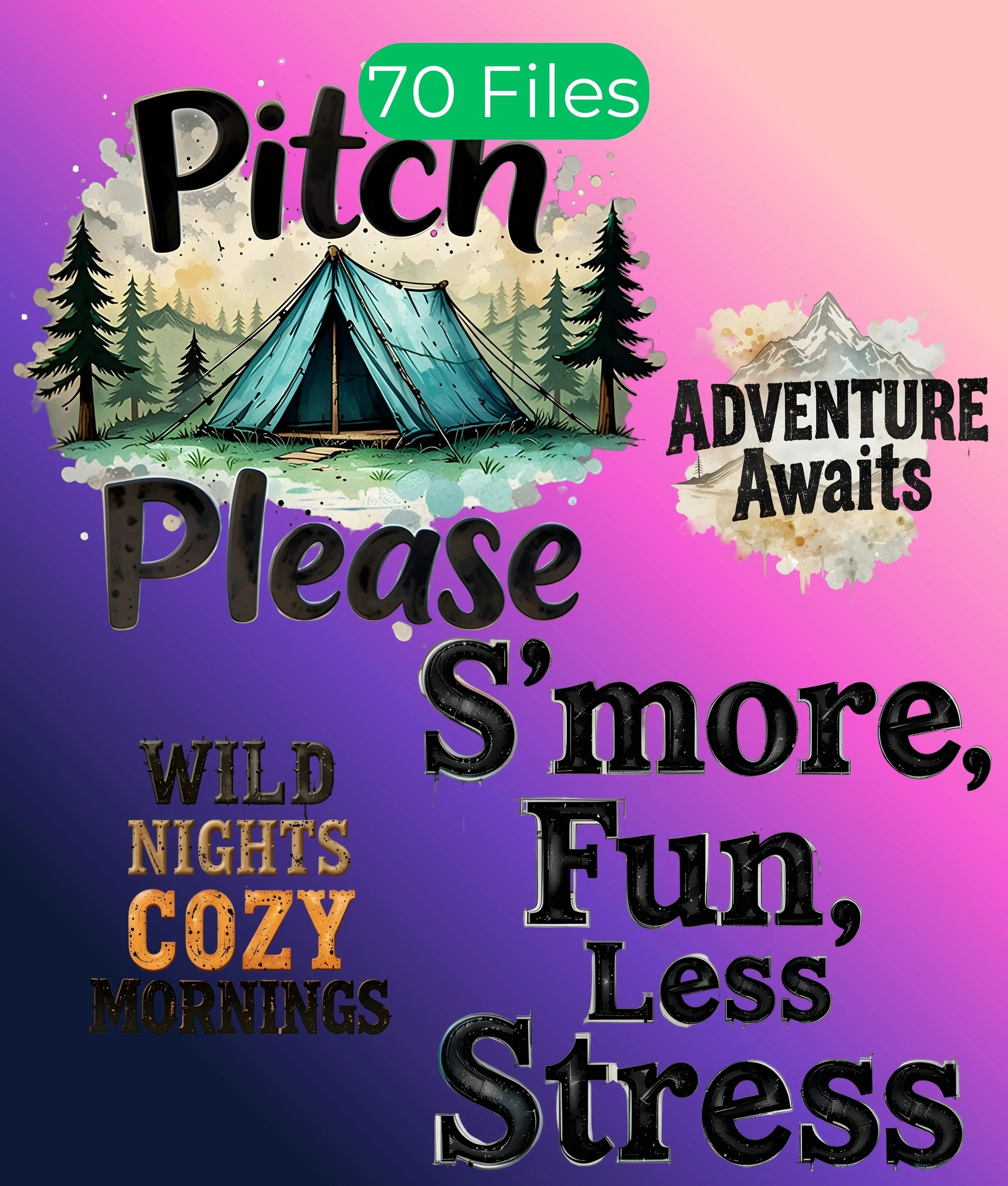 Camping & Nature Clipart Bundle - CraftNest - Digital Crafting and Art