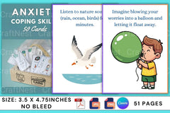 50 Anxiety Coping Skills Cards for Stress Relief - CraftNest - Digital Crafting and Art